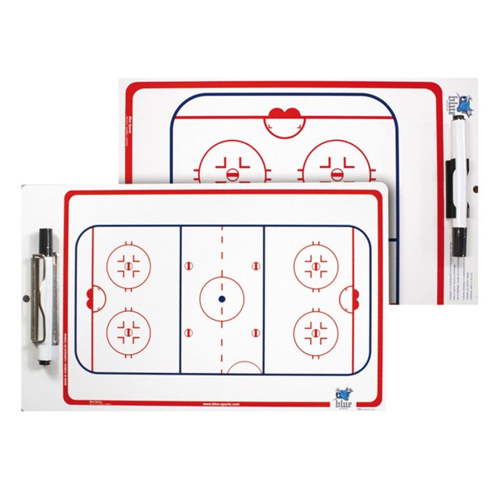 Blue Sports Taktik Tafel Coach Board Eishockey Klemmbrett 40x25cm